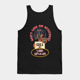 Cute cool Doxie Black Dachshund with Attitude Tank Top